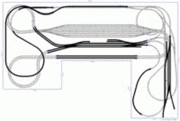 Roco H0 ohne Bettung Gleisplan 600 X 400 cm